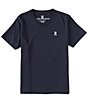 Color:Navy - Image 1 - Big Kids 7-20 Short-Sleeve Classic V-Neck T-Shirt