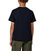 Color:Navy - Image 2 - Little/Big Boys 5-20 Short Sleeve Apple Valley Sweater-Stitch T-Shirt