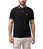 Color:Black - Image 1 - Stretch Marshall Sport Short Sleeve Polo Shirt