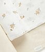 Color:Wheat Wattle Bee - Image 2 - Purebaby® Allover Printed 2-Pack Muslin Wrap Set