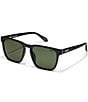 Color:Matte Black/Green - Image 1 - Men's Unplugged 54mm Square Polarized Sunglasses
