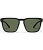 Color:Matte Black/Green - Image 2 - Men's Unplugged 54mm Square Polarized Sunglasses