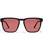 Color:Black/Ruby - Image 2 - Men's Unplugged 54mm Square Polarized Sunglasses