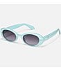 Color:Pastel Mint/Smoke - Image 1 - Unisex Felt Cute 35mm Oval Sunglasses