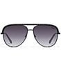 Color:Black/Smoke - Image 2 - Unisex High Key Bling 55mm Aviator Sunglasses