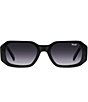Color:Black/Smoke - Image 2 - Unisex Hyped Up 44mm Geometric Sunglasses