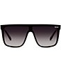 Color:Black/Smoke - Image 2 - Unisex Nightfall Oversized 52mm Polarized Shield Sunglasses