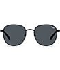 Color:Black/Smoke - Image 2 - Unisex Jezabell 53mm Round Polarized Sunglasses