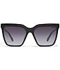 Color:Black/Smoke - Image 2 - Women's Level Up Bling 50mm Square Sunglasses