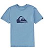 Color:Blue Shadow - Image 1 - Big Boys 8-20 Short Sleeve Comp Logo BTO T-Shirt