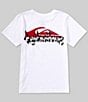Color:White - Image 1 - Big Boys 8-20 Short Sleeve Surf Core Graphic Logo T-Shirt