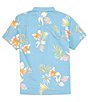 Color:Reef Waters Tropical Floral - Image 2 - Big Boys 8-20 Short-Sleeve Tropical Floral Boy Woven Shirt
