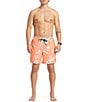 Color:Fiery Coral - Image 4 - Everyday 17#double; Outseam Mix Volley Shorts