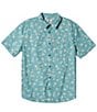 Color:Reef Waters - Image 1 - Future Hippie Short-Sleeve Woven Shirt