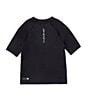 Color:Black/Green - Image 2 - Little Boys 2T-7 Short Sleeve Everyday UPF 50 Rashguard T-Shirt