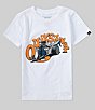 Color:White - Image 1 - Little Boys 2T-7 Short Sleeve QS Dragster KTO Graphic T-Shirt