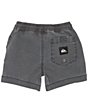 Color:Faded Black - Image 2 - Little Boys 2T-7 Taxer Back Patch Pocket Acid Wash Pull-On Shorts