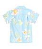 Color:Reef Waters Tropical Floral - Image 2 - Little Boys 2T-7 Short Sleeve Tropical Floral Boy Woven Shirt