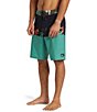 Color:Black/Green Multi - Image 3 - Surfsilk Panel 20#double; Outseam Board Shorts