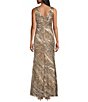 Color:Gold/Silver - Image 2 - Sleeveless V-Neck Two Tone Sequin Gown