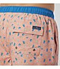 Color:Coral - Image 2 - Cocktail Print 6#double; Inseam Swim Trunks