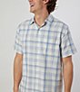 Color:Blue/White - Image 1 - Performance Old Harbour Short Sleeve Woven Shirt