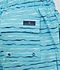 Color:Blue Radiance - Image 2 - Wavy Waters 6#double; Inseam Swim Trunks