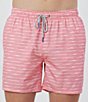 Color:Peach Blossom - Image 1 - Wavy Waters 6#double; Inseam Swim Trunks