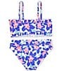 Color:Multi - Image 2 - Big Girls 7-16 Aloha Bandeau Top & Matching Hipster Bottom 2-Piece Swimsuit