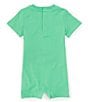 Color:Vineyard Green - Image 2 - Baby Boys 3-12 Months Short Sleeve Polo Bear Jersey Shortall