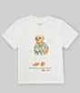 Color:White - Image 1 - Baby Boys 3-14 Months Short Sleeve Polo Bear Jersey T-Shirt