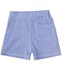 Color:Harbor Island Blue Multi - Image 2 - Baby Boys 3-24 Months Knit Cotton Oxford Shorts