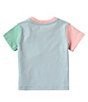 Color:Harbor Island Blue Multi - Image 2 - Baby Boys 3-24 Months Short Sleeve Color Block Pocket T-Shirt