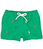 Color:Preppy Green - Image 1 - Ralph Lauren Baby Boys 3-24 Months Traveler Swim Trunks