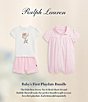 Color:Hint Of Pink - Image 3 - Baby Girls 3-24 Months Short Sleeve Interlock Romper