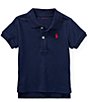 Color:French Navy - Image 1 - Baby Boys 3-24 Months Interlock Polo Shirt