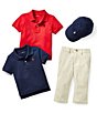 Color:French Navy - Image 3 - Baby Boys 3-24 Months Interlock Polo Shirt