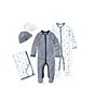 Color:French Navy/White - Image 3 - Baby Boys Newborn Bear Printed Footed Coverall