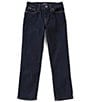 Color:Oxford Blue - Image 1 - Big Boys 8-20 Hampton Dark Wash Denim Jeans