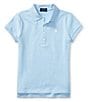 Color:Elite Blue - Image 1 - Childrenswear Big Girls 7-16 Short-Sleeve Mesh Polo Shirt