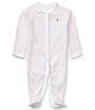 Color:White/Multi - Image 1 - Baby Girls Newborn-9 Months Dainty Floral Printed Footed Coverall