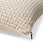Color:True Sand - Image 3 - Elisabetta Bedding Collection Arrington Basket-Weave Knit Throw Pillow