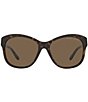 Color:Dark Havana - Image 2 - Women's Rl8190q 55mm Oval Sunglasses