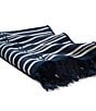 Color:Navy Cream - Image 2 - Woodford Throw Blanket