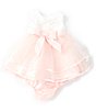 Color:Blush - Image 1 - Baby Girls 3- 24 Months Basket Weave Bodice Tiered Mesh Skirt Dress