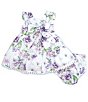 Color:Ivory - Image 2 - Baby Girls 3-24 Months Flutter Sleeve Floral-Printed Fit And Flare Dress