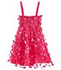Color:Magenta - Image 2 - Big Girls 7-16 Sleeveless Soutache-Embroidered Mikado Fit-And-Flare Dress