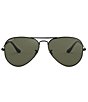 Color:Black - Image 2 - Classic Aviator Polarized 62mm Sunglasses