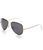Color:Black Gold - Image 1 - Classic Aviator Polarized 62mm Sunglasses