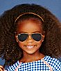 Color:Gold - Image 2 - Jr. Children's Aviator Sunglasses
